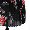 Fashion Black Spring Floral Dinner Dresses Ladies Clothes